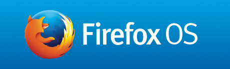 Firefox OS - хоризонтално лого на сино